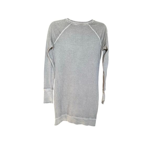 Athleta Eco Wash Side Zip Sweatershirt dress, XXS, Gray, Long Sleeve, Comfort - Picture 9 of 13
